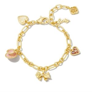 LoveShackFancy X Kendra Scott Collaboration  Gold Charm Bracelet